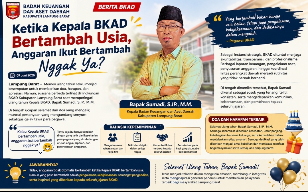 Ketika Kepala BKAD Bertambah Usia, Anggaran Ikut Bertambah Nggak Ya?